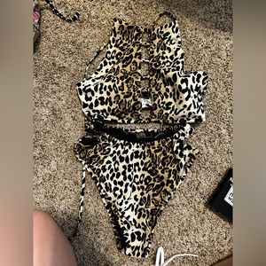 Small leopard bathing suit
